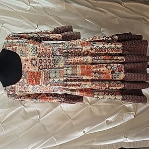 KORI America boho hippie dress size S ties in back